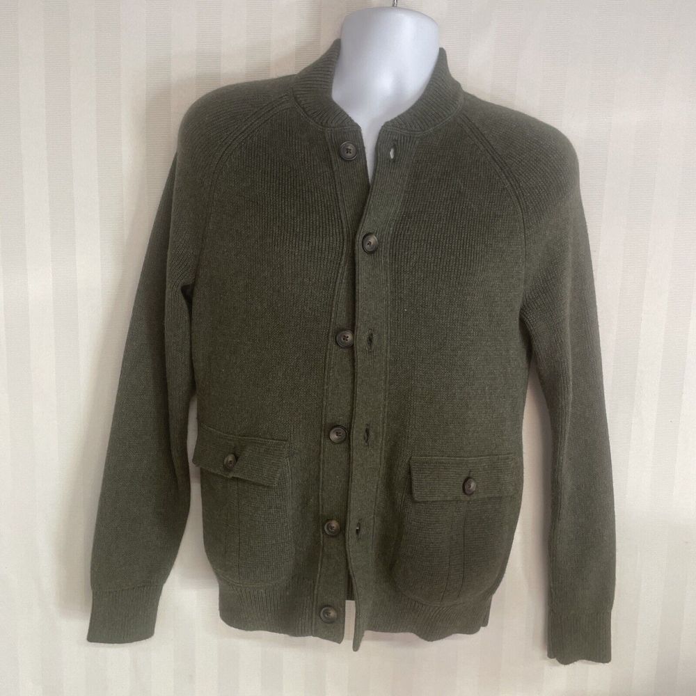 Banana Republic Cardigan Sweater Mens S/ P Gray‎ Cotton 6-Button Long Sleeve